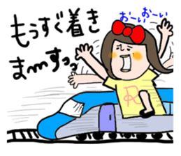 Girl of the big ribbon (1) sticker #6104667