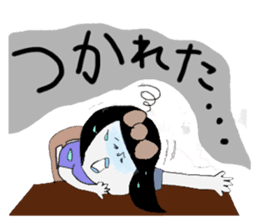 Girl of the big ribbon (1) sticker #6104677