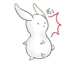loose white rabbit sticker sticker #6104684
