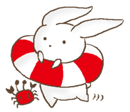 loose white rabbit sticker sticker #6104692