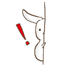 loose white rabbit sticker sticker #6104696