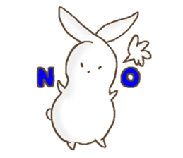 loose white rabbit sticker sticker #6104698