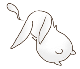 loose white rabbit sticker sticker #6104703