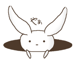 loose white rabbit sticker sticker #6104704