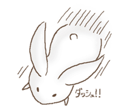 loose white rabbit sticker sticker #6104709