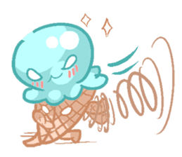 Pastel Octopus Ice-cream sticker #6104769