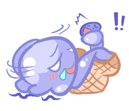 Pastel Octopus Ice-cream sticker #6104783