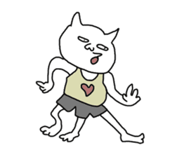 three-legged cat & ghost girlfriend sticker #6105369