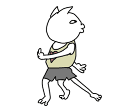 three-legged cat & ghost girlfriend sticker #6105372