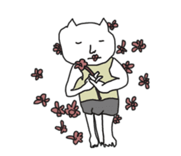 three-legged cat & ghost girlfriend sticker #6105378