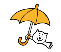 white cat!!! sticker #6109004