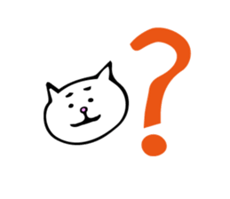 white cat!!! sticker #6109013