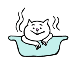 white cat!!! sticker #6109018