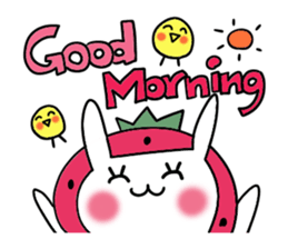 strawberry rabbit sticker #6109040