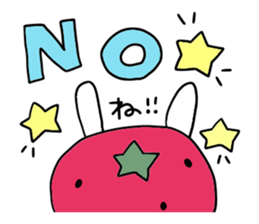 strawberry rabbit sticker #6109044