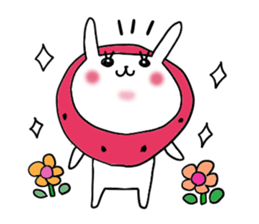 strawberry rabbit sticker #6109046