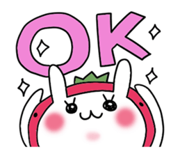 strawberry rabbit sticker #6109048