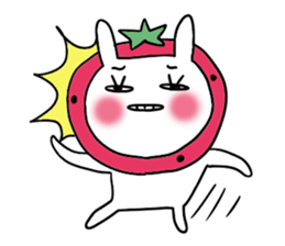 strawberry rabbit sticker #6109049