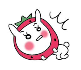 strawberry rabbit sticker #6109050