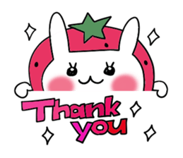 strawberry rabbit sticker #6109055