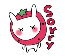 strawberry rabbit sticker #6109056