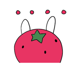 strawberry rabbit sticker #6109057