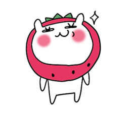 strawberry rabbit sticker #6109060