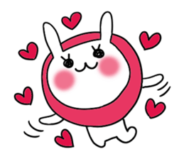 strawberry rabbit sticker #6109062