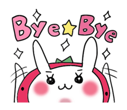 strawberry rabbit sticker #6109063