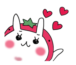 strawberry rabbit sticker #6109065