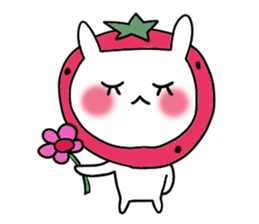 strawberry rabbit sticker #6109066