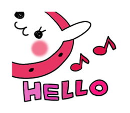 strawberry rabbit sticker #6109068