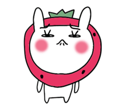 strawberry rabbit sticker #6109071