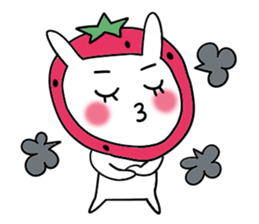 strawberry rabbit sticker #6109072