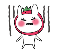 strawberry rabbit sticker #6109074