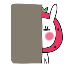 strawberry rabbit sticker #6109075