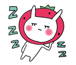 strawberry rabbit sticker #6109078