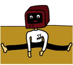 Retro TV Man sticker #6110081