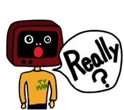 Retro TV Man sticker #6110082