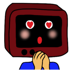 Retro TV Man sticker #6110083