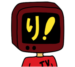 Retro TV Man sticker #6110084