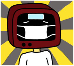 Retro TV Man sticker #6110086