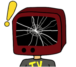 Retro TV Man sticker #6110089