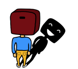 Retro TV Man sticker #6110090