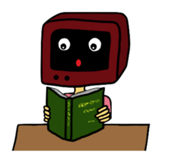 Retro TV Man sticker #6110091