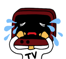 Retro TV Man sticker #6110092