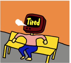 Retro TV Man sticker #6110094