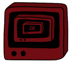 Retro TV Man sticker #6110097