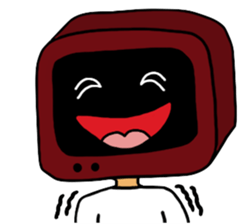 Retro TV Man sticker #6110102