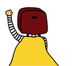 Retro TV Man sticker #6110103